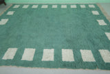 Green Moroccan Rug - Handwoven 8.3 x 10.4 Feet | Modern Geometric Design