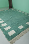 Green Moroccan Rug - Handwoven 8.3 x 10.4 Feet | Modern Geometric Design