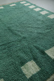 Green Moroccan Rug - Handwoven 8.3 x 10.4 Feet | Modern Geometric Design