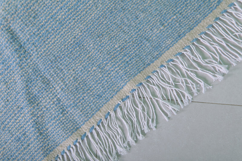 Handwoven Moroccan Rug - 2.8 X 5.3 Feet | Soft Blue