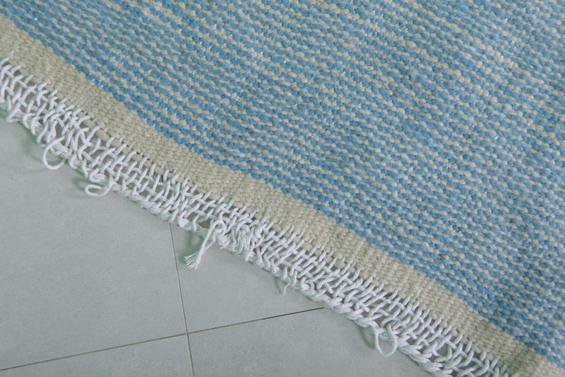 Handwoven Moroccan Rug - 2.8 X 5.3 Feet | Soft Blue