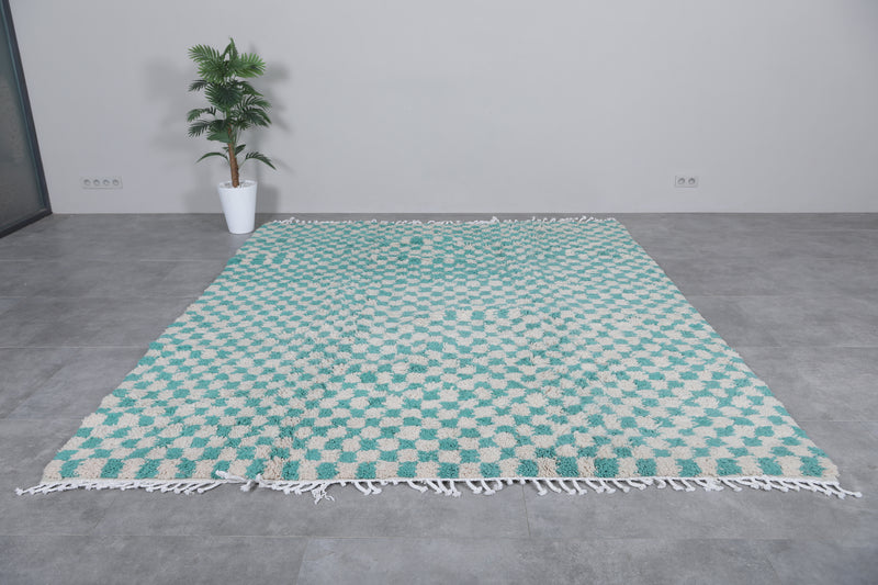 Handmade Checkerboard Rug - Large Area | 8 x 9.8 ft