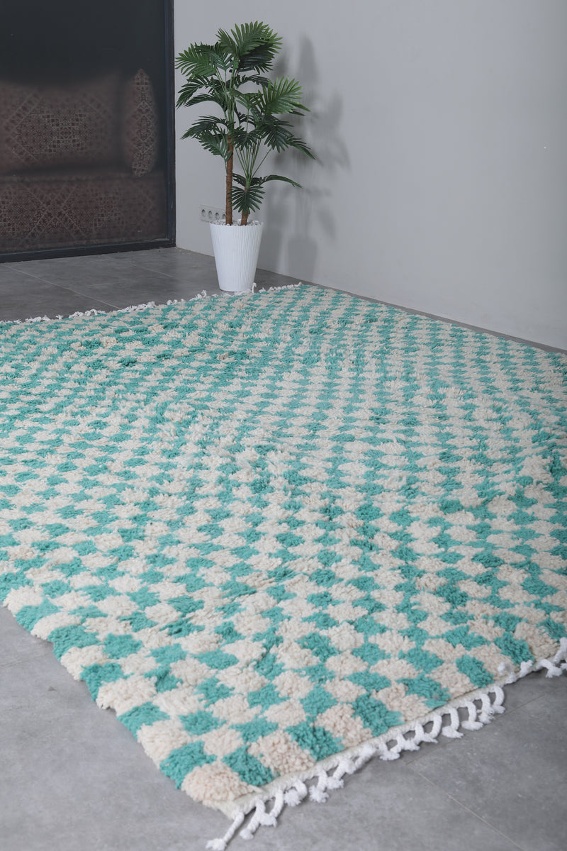 Handmade Checkerboard Rug - Large Area | 8 x 9.8 ft