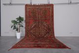 Moroccan Vintage Rug with Ornate Floral Patterns - 5.6 x 11.2 Feet