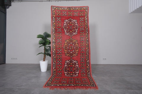 Vintage Moroccan rug 3.4 X 8.1 Feet