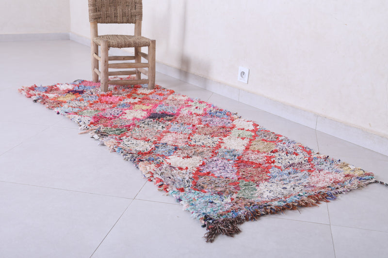 Moroccan berber rug 2.4 X 6.3 Feet - Boucherouite Rugs