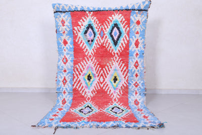 Moroccan berber rug 3.6 X 6.6 Feet - Boucherouite Rugs