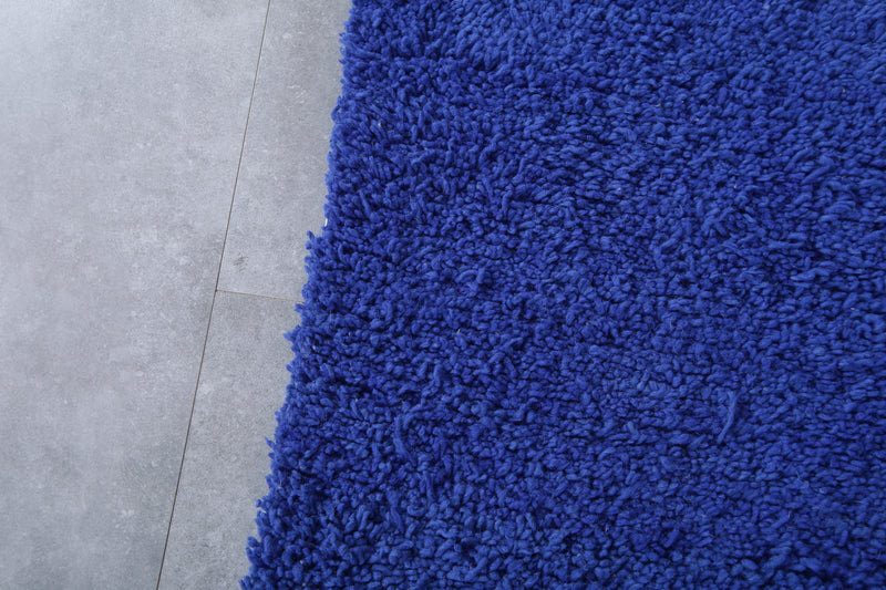 Blue Moroccan Runner Rug - Handwoven 2.1 x 5.9 Feet | Vibrant Wool Design