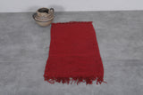 Small berber rug 1.7 X 3.2 Feet - red rug