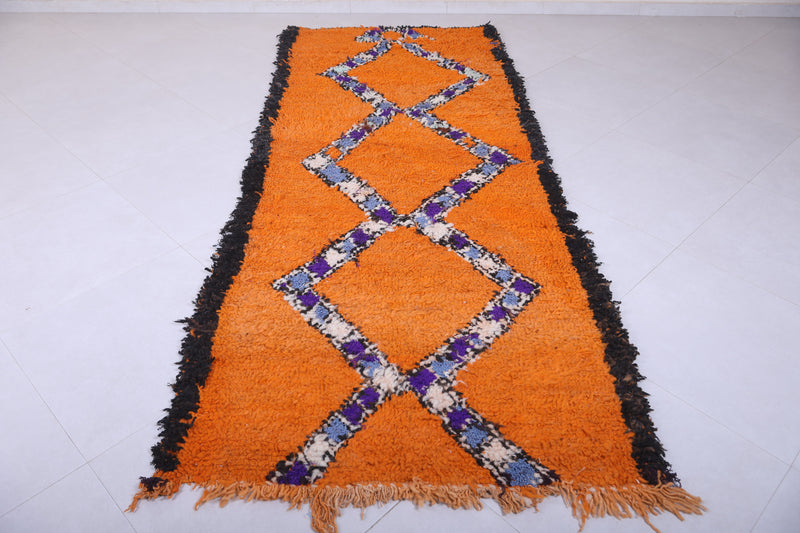 Vibrant Moroccan Berber Rug - 3.8 x 9.8 Feet