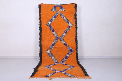 Vibrant Moroccan Berber Rug - 3.8 x 9.8 Feet - Boucherouite Rugs