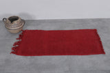 Small berber rug 1.7 X 3.2 Feet - red rug