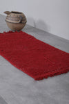 Small berber rug 1.7 X 3.2 Feet - red rug