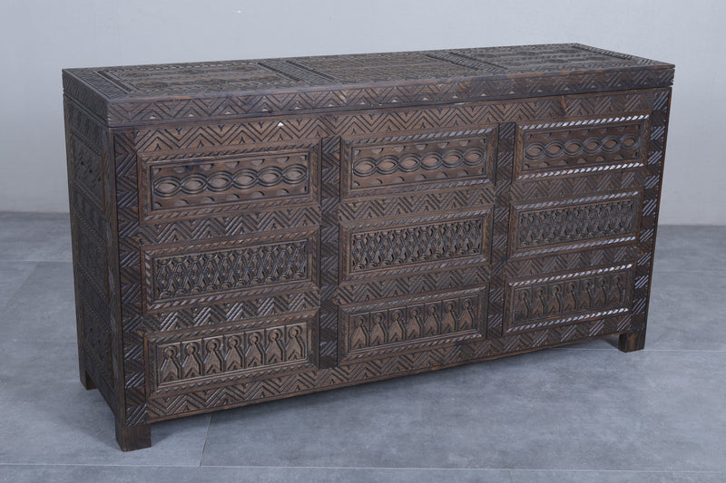 Custom Moroccan trunk - Moroccan chest - Berber Wooden trunk