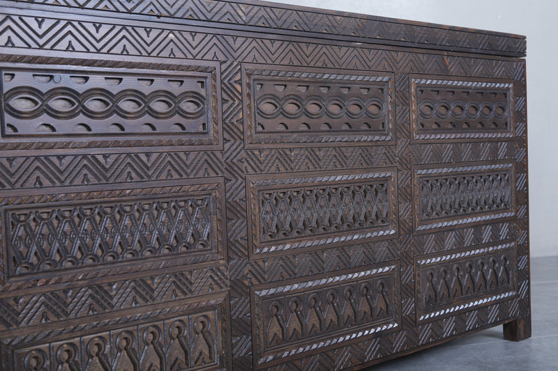 Custom Moroccan trunk - Moroccan chest - Berber Wooden trunk