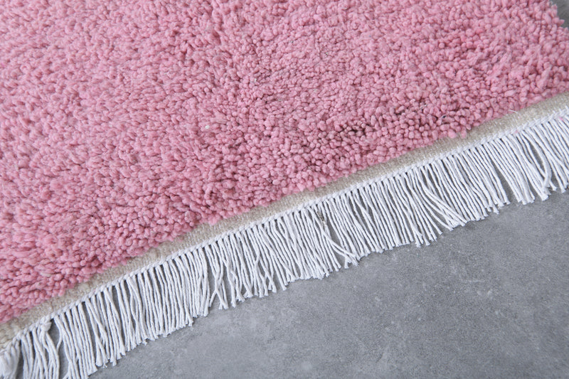 Moroccan Pink Rug - Handwoven 2.5 x 3.4 Feet | Plush Wool Accent