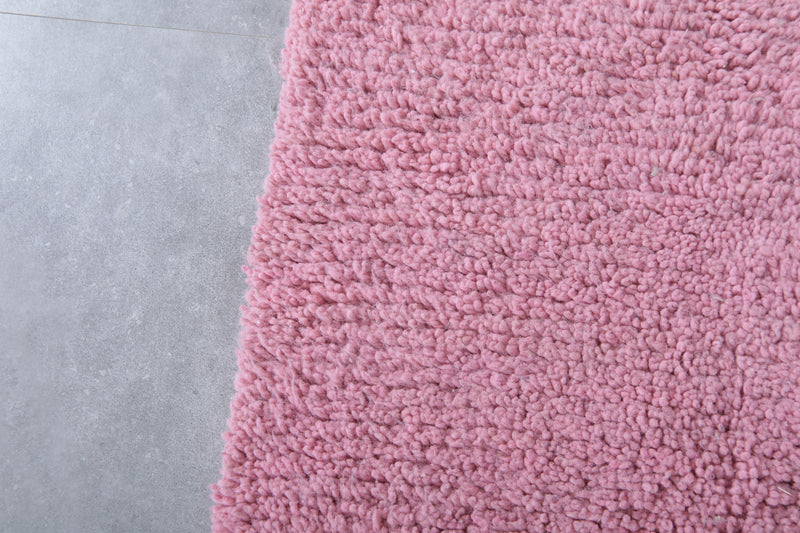 Moroccan Pink Rug - Handwoven 2.5 x 3.4 Feet | Plush Wool Accent