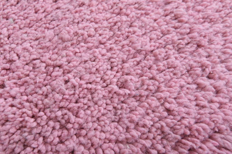 Moroccan Pink Rug - Handwoven 2.5 x 3.4 Feet | Plush Wool Accent