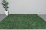 Hand-Knotted Moroccan rug - custom green carpet - Wool rug