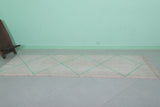 Hallway azilal rug 2.8 x 9.2 Feet - Mint green stripes