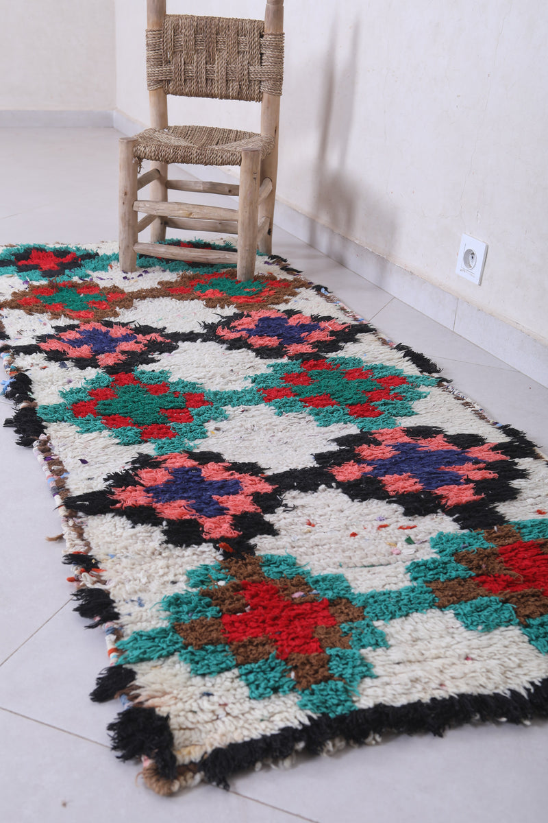 Colorful Moroccan Berber Rug - 2.4 x 6.1 Feet