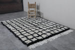 handmade berber rug 4.6 FT X 6.2 Feet - striped rug