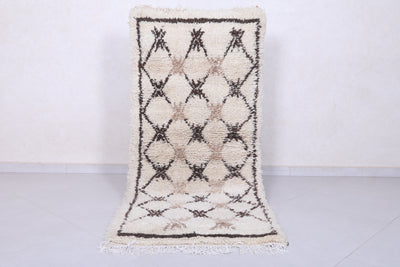 Luxurious Moroccan Berber Rug with Geometric Patterns - 2.7 x 6 Feet - Boucherouite Rugs