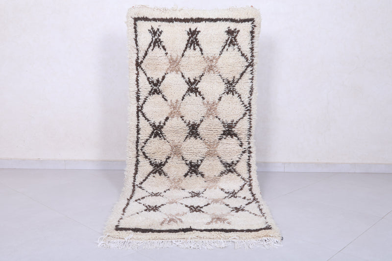 Moroccan berber rug 2.7 X 6 Feet - Boucherouite Rugs