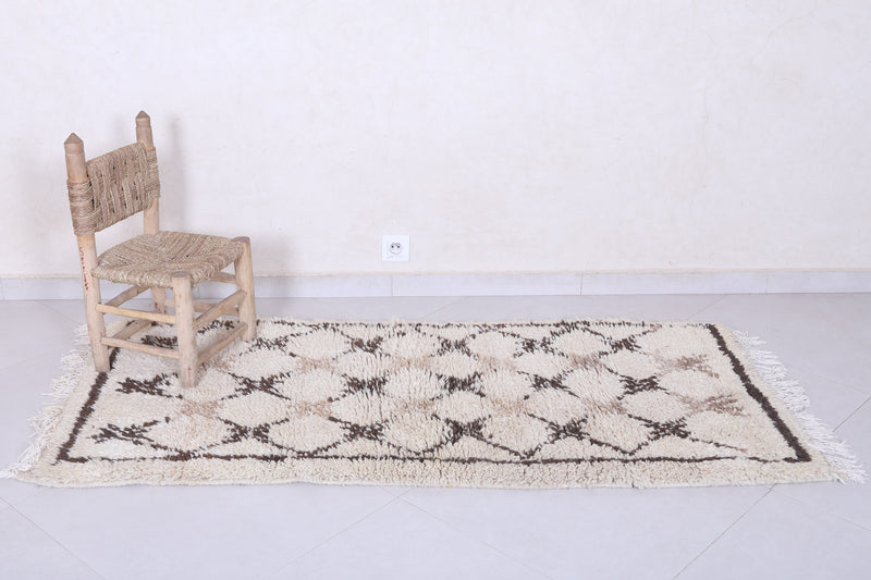 Moroccan berber rug 2.7 X 6 Feet - Boucherouite Rugs