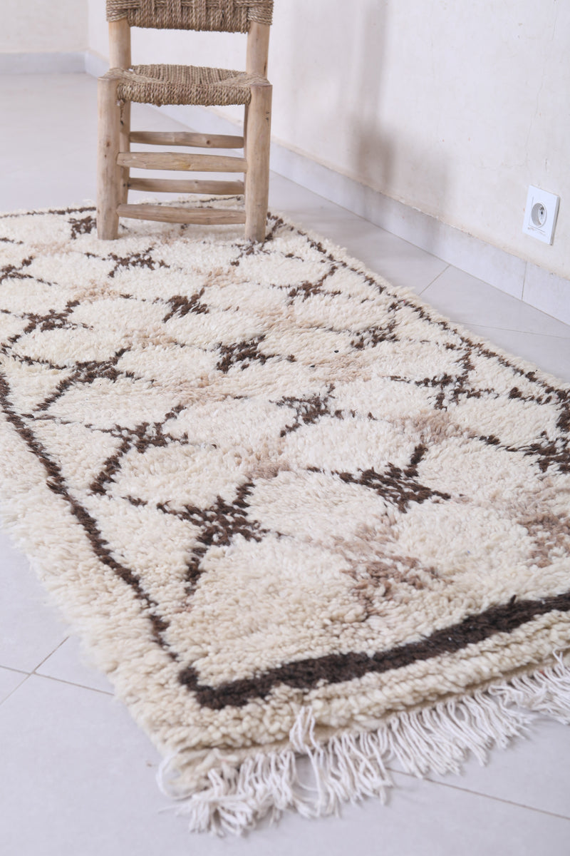 Moroccan berber rug 2.7 X 6 Feet - Boucherouite Rugs