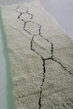 White Moroccan Runner Rug Shag 3 X 7.9 Feet