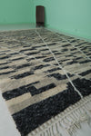 Hadwoven Moroccan rug 8.4 ft x 11.8 ft