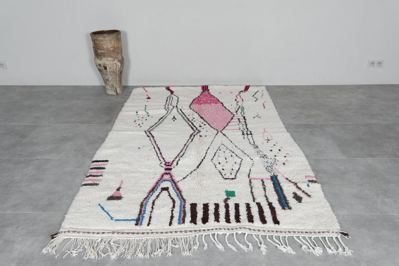 Handmade berber rug 4.6 FT X 7.8 FT