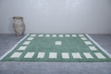 Green Moroccan rug green 8.2 X 10.1 Feet