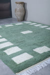 Green Moroccan rug green 8.2 X 10.1 Feet