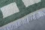 Green Moroccan rug green 8.2 X 10.1 Feet