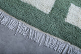 Green Moroccan rug green 8.2 X 10.1 Feet