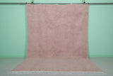 Plush Moroccan Rug - 8 x 10.3 ft | Soft Blush Pink with Fringe