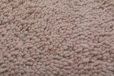 Plush Moroccan Rug - 8 x 10.3 ft | Soft Blush Pink with Fringe