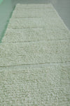 Elegant Moroccan Runner Rug - 2.8 x 12 ft | Minimalist White Design