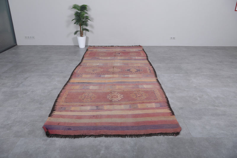 Vintage Moroccan Rug 5.3 x 12.8 ft | Handwoven Bohemian Carpet