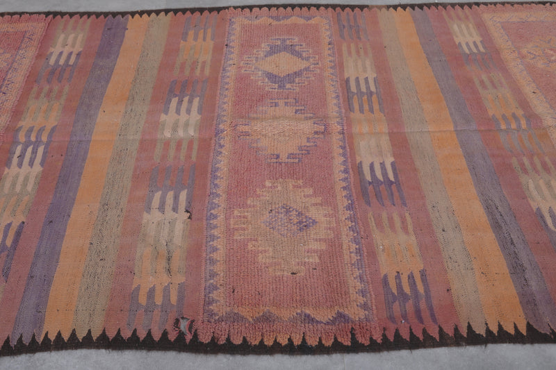 Vintage Moroccan Rug 5.3 x 12.8 ft | Handwoven Bohemian Carpet