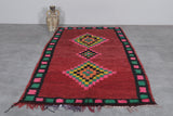 Moroccan Tribal Rug with Vibrant Diamond Motifs - 4.4 x 8 Feet