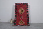 Moroccan Tribal Rug with Vibrant Diamond Motifs - 4.4 x 8 Feet