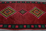 Moroccan Tribal Rug with Vibrant Diamond Motifs - 4.4 x 8 Feet