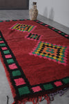 Moroccan Tribal Rug with Vibrant Diamond Motifs - 4.4 x 8 Feet