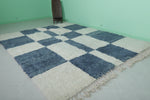 Beni Ourain Moroccan Rug - 8.3 x 9.7 ft | Handwoven Checkered Design