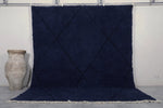 Blue Moroccan rug - Contemporary rug - Beni Wool rug