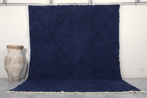 Blue Moroccan rug - Contemporary rug - Beni Wool rug