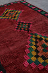 Moroccan Tribal Rug with Vibrant Diamond Motifs - 4.4 x 8 Feet